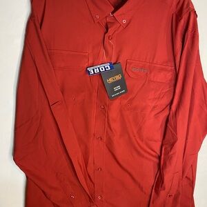 Heybo Red Casual Button Down Shirt for Men